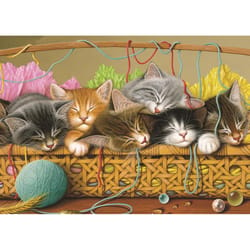 Cobble Hill Kittens in Basket Tray Puzzle Multicolored 35 pc