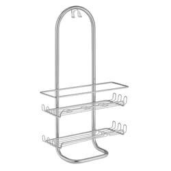 iDesign Classico 21 in. H X 4.5 in. W X 12 in. L Silver Shower Caddy