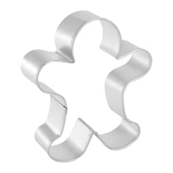 R&M International 3 in. W X 4 in. L Gingerbread Cookie Cutter Silver 1 pc