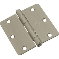 National Hardware 3-1/2 in. L Satin Nickel Door Hinge 3 pk