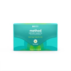 Method Beach Sage Scent Dryer Sheets Sheets 80 pk