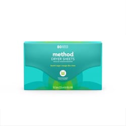 Method Beach Sage Scent Dryer Sheets Sheets 80 pk