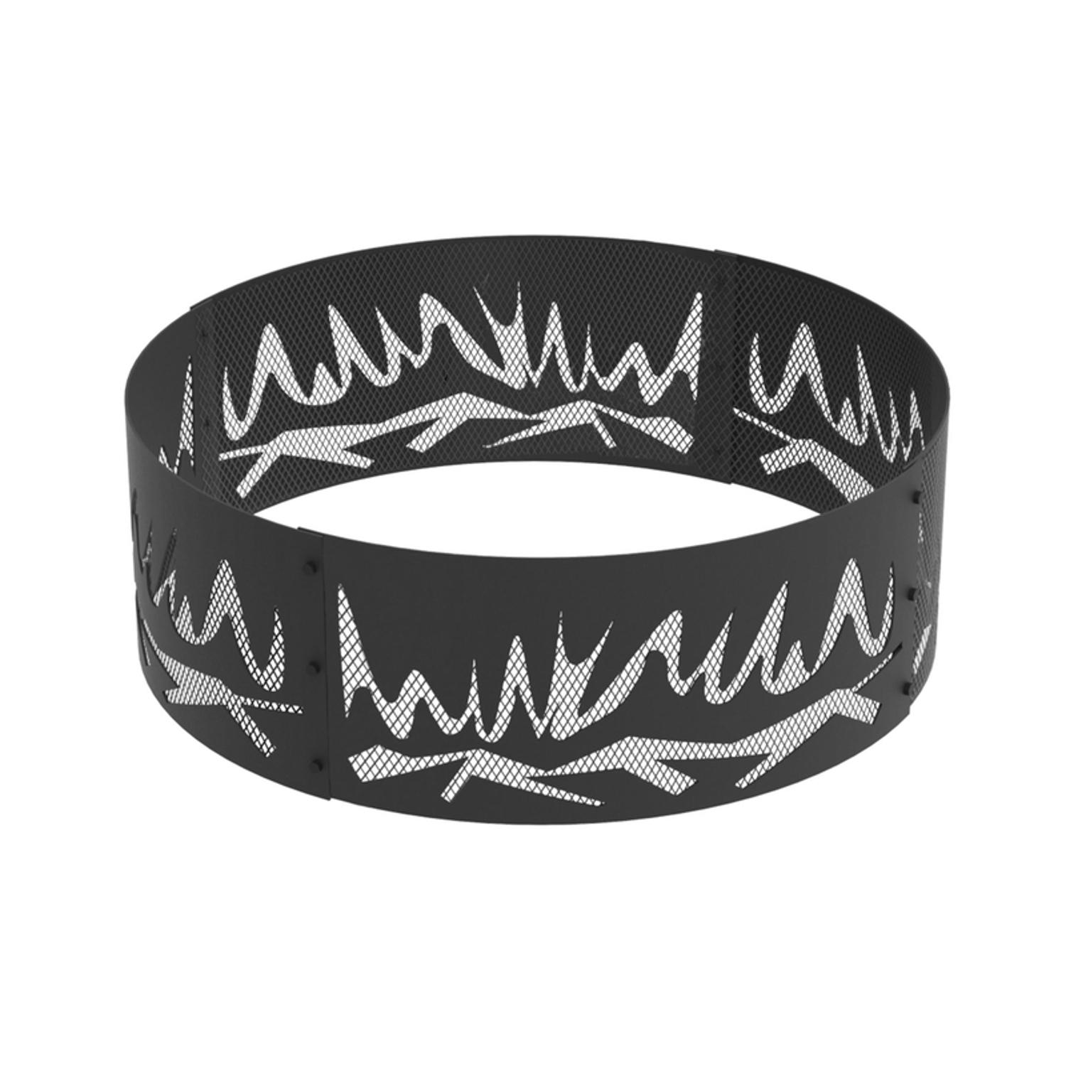 Blue Sky Outdoor Living 12 in. H X 36 in. W Steel Round Abstract Fire Fire Ring For Wood Sansujyuku sansujyuku.com