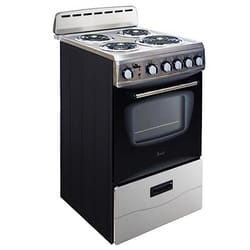 Avanti 2.1 cu ft Black/Silver Electric Range 900 W