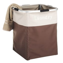 Whitmor Brown Polyester Collapsible Hamper