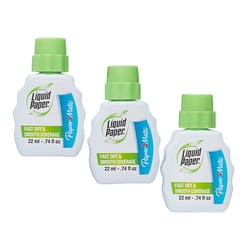 Paper Mate Liquid Paper White Correction Fluid 0.74 oz 3 pk