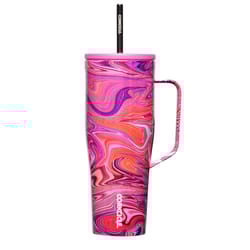 Corkcicle Cold Cup XL 30 oz Lava Lamp BPA Free Insulated Straw Tumbler