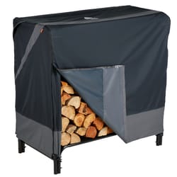 Classic Accessories StormPro Black/Gray Polyester Log Rack Cover