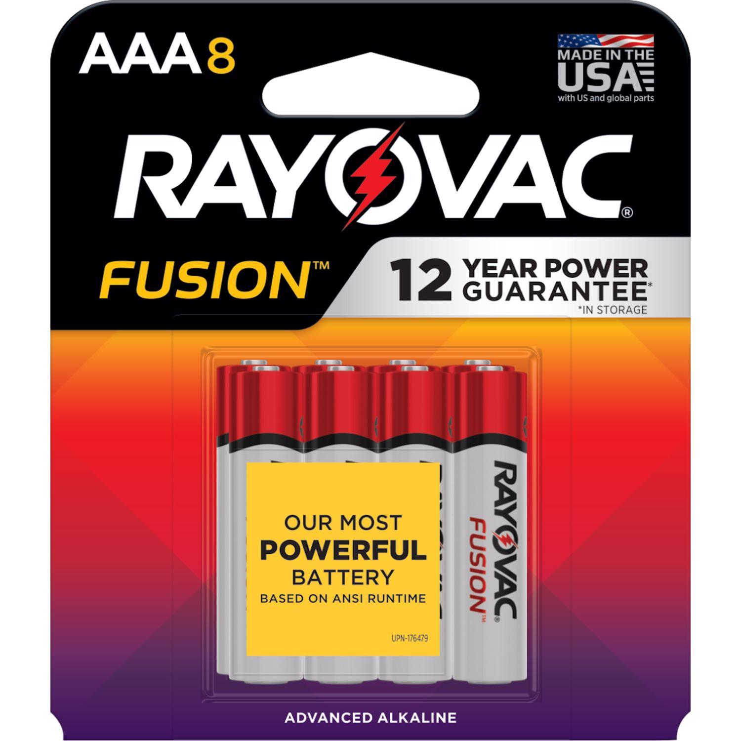 Photos - Household Switch Rayovac Fusion AAA Alkaline Batteries 8 pk Carded 824-8TFUSK 