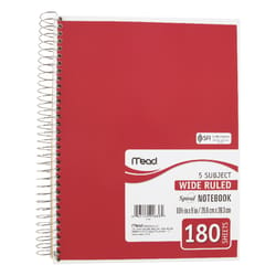 Mead 8 in. W X 10-1/2 in. L Wide Ruled Spiral Notebook