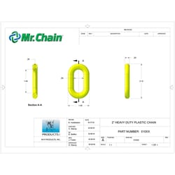 Mr. Chain #8 Passing Link Plastic Chain 2 in. D X 500 ft. L