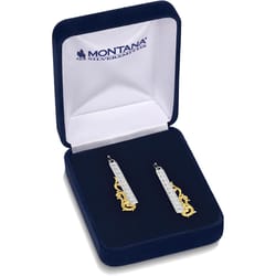 Montana Silversmiths Women's Eternal Flame Filigree Bar Gold/Silver Earrings Water Resistant