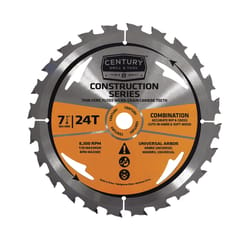 Century Drill & Tool 7-1/4 in. D Combination High Speed Steel Circular Saw Blade 24 teeth 1 pc