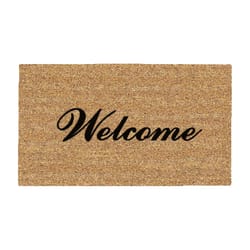 DeCoir 27 in. W X 16 in. L Tan/Black Fancy Welcome Entrance Mat