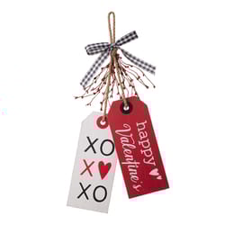 Glitzhome Valentine's Doorknorb Hanging Decor Wood/Iron 1 pc