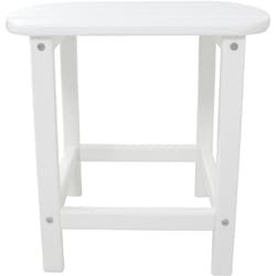 Hanover All-Weather White Square Wood Side Table