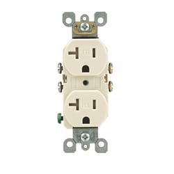 Leviton 20 amps 125 V Duplex Light Almond Tamper Resistant Outlet 5-20R 1 pk