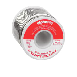 Alpha Fry 16 oz Lead-Free Solid Wire Solder 0.125 in. D Tin/Antimony 95/5 1 pc