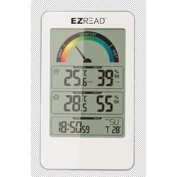 Headwind EZRead Clock/Thermometer/Hygrometer Polyresin White