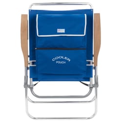 Rio Brands Hiboy 7-Position Blue Beach Folding Chair