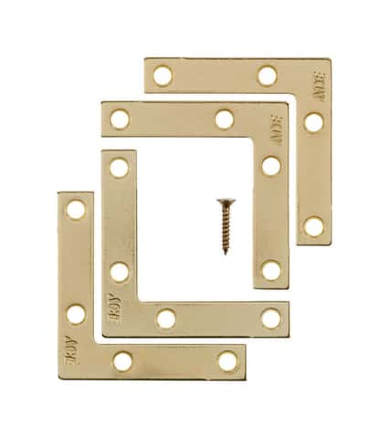 Polished Brass Flat Corner Brace 1½ - prokraft