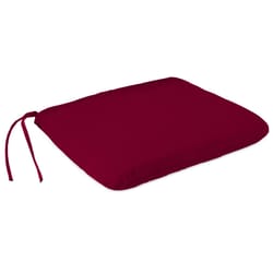 Jordan Manufacturing Red Polyester Seat Cushion 3 in. H X 15 in. W X 18 in. L