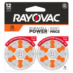 Rayovac Zinc Air 13 1.45 V Hearing Aid Battery 12 pk