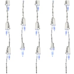 Brite Star Symphony of Lights LED Mini Pure White 60 ct Icicle Christmas Lights 9.25 ft.