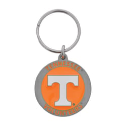 HILLMAN NCAA Tempered Steel Orange Split Ring Keychain