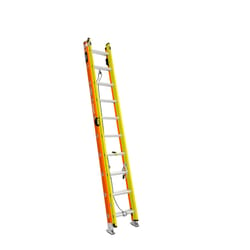 Werner Glidesafe 20 ft. H Fiberglass Extension Ladder Type IA 300 lb. capacity