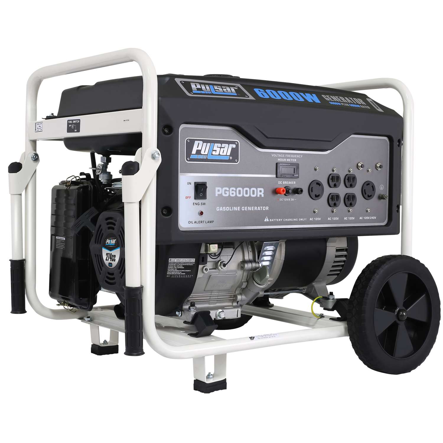 Pulsar 5000 W 120/240 V Gas Portable Portable Generator 5000 W Mfr ...