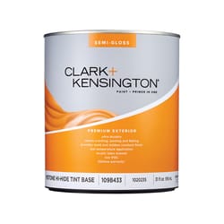 Clark+Kensington Semi-Gloss Tint Base Mid-Tone Base Exterior Paint and Primer Exterior 1 qt