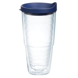 Tervis 24 Oz. Tumbler Travel Lids Qty 2 Replacement Made In USA Clear, Navy