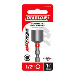 Diablo 1/2 in. X 2-9/16 in. L Black Oxide Magnetic Nut Setter 1 pc