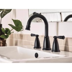 Moen Banbury Matte Black Traditional Widespread Bathroom Sink Faucet 8 - 16 in.