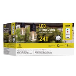 Feit LED String Lights w/Remote Control Amber 24 ft. 12 lights