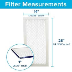 Filtrete 14 in. W X 25 in. H X 1 in. D Polypropylene 2200 MPR Pleated Allergen Air Filter 1 pk