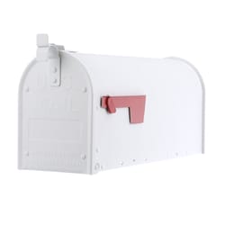 Architectural Mailboxes Admiral Classic Aluminum Post Mount White Mailbox