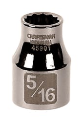 Craftsman 5/16 in. S X 3/8 in. drive S SAE 12 Point Standard Socket 1 pc