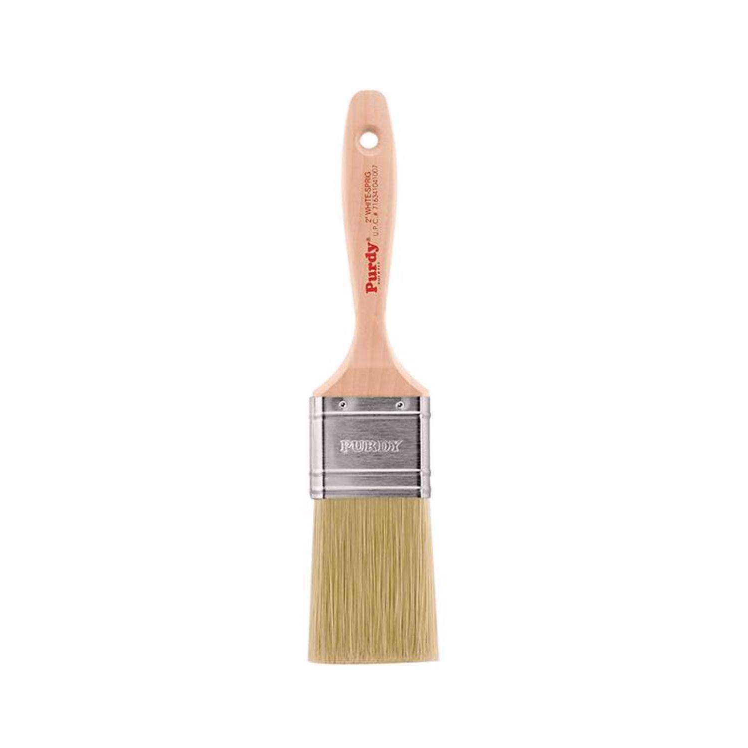 EZ Paint Brush | Angle Adjustable Flat Trim Paintbrush Set with Extension Pole, Red