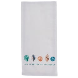 Karma 8.5 in. L X 9.25 in. W Cotton/Teak Wood Tea Towel with Cutting Board