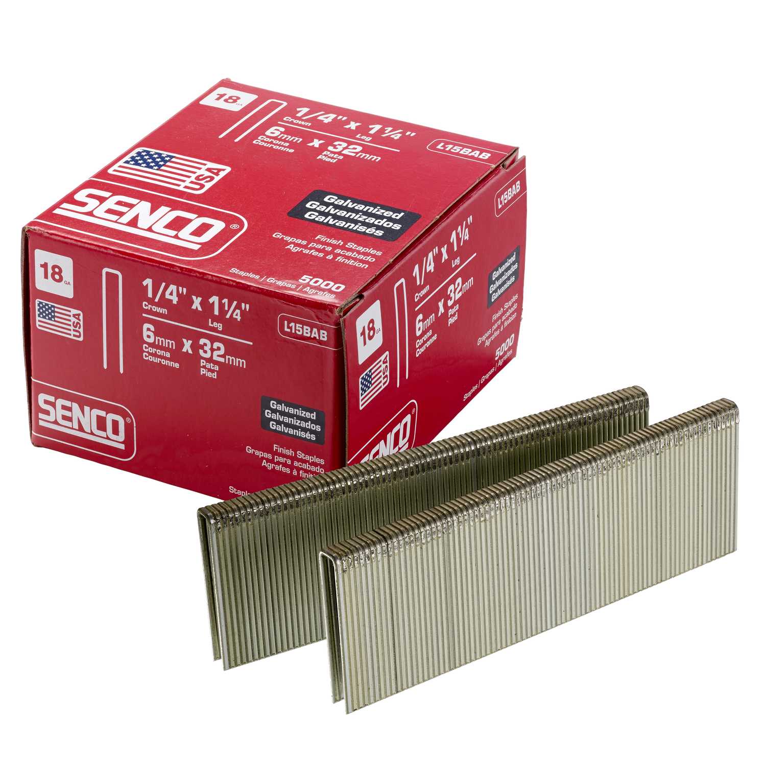Senco 11/4 in. L x 1/4 in. W Narrow Crown Finish Staples 5000 pk Ace
