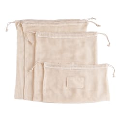 HIC Kitchen Beige Cotton Produce Bags