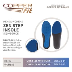 Copper Fit Men's Insoles One Size Fits All Black 1 pk