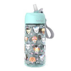 Bentgo 15 oz Multicolored BPA Free Puppy Love Bottle with Straw Cap