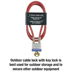 Master Lock 3/16 in. D X 36 in. L Vinyl Coated Steel Locking Cable