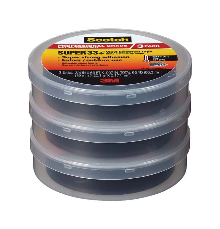 Scotch 3 4 in W x 66 ft L Black Vinyl Electrical Tape Scotch 3 4 in W x 66 ft L Black Vinyl Electrical Tape