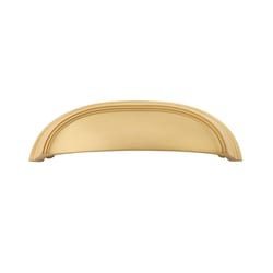Hickory Hardware American Diner Modern Arch Cabinet Pull 3 in. Brushed Brass Gold 1 pk