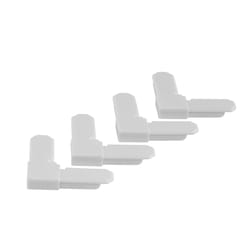 M-D BUILDING PRODUCTS White Plastic Frame Corners 5/16 in. H 4 pc