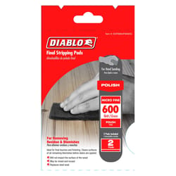 Diablo 6 in. L X 4 in. W 600 Grit Silicone Carbide Final Stripping Pads 2 pk